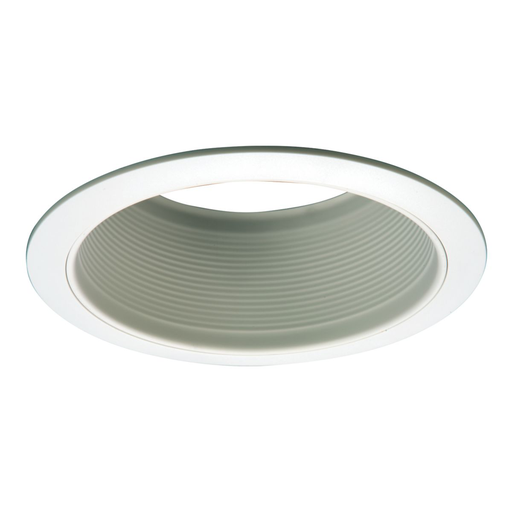 Product image for Halo 6101WB 6" White Straight-Side Metal Baffle, 2-White Rings Narrow & Wide