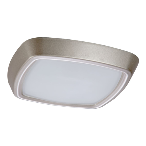 Product image for Halo 5255SN 5" Soft Square Frost Curve Glass Lens, Satin Nickel Plastic SF Ring, Showerlight