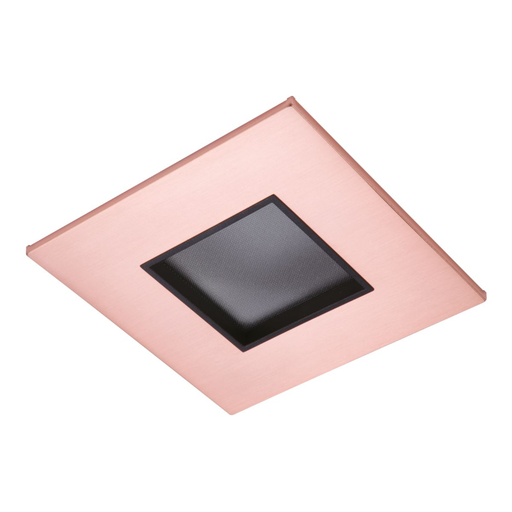 Product image for Halo TL44S2GBCUBB 2" square lens pinhole ML4 trim, brushed copper flange, black lens frame