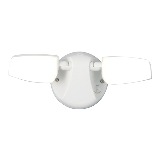 Product image for Halo FT18VCIW Security Flood, Twin head floodlight with PC, White, 3000K, 4000K, 5000K, 1300 Lumens, 13W, 120V