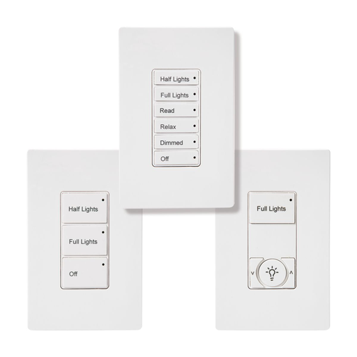 Product image for Metalux W2L-RL-W WaveLinx, 2 Button large (RAISE/LOWER) wallstation, White