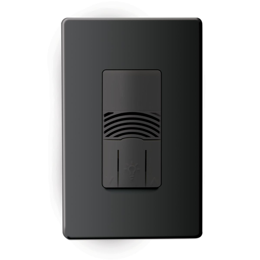 Product image for Metalux OSW-D-010-B Dual Tech 0-10V Wall Switch Sensor, 120/277VAC, Black