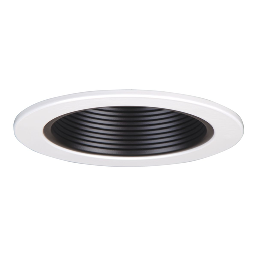 Product image for Halo 953P 4" Trim, Metal Baffle, White Trim with Black Baffle