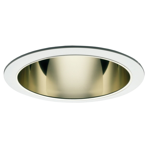 Product image for Halo 404RG 6" Trim Full Reflector with Socket Supporting White Trim and Residential Gold Reflector