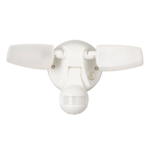 MST18VCW - Security Motion, Twin head floodlight, 180 degree PIR, White, 3000K, 4000K, 5000K, 1300 Lumens, 13W, 120V