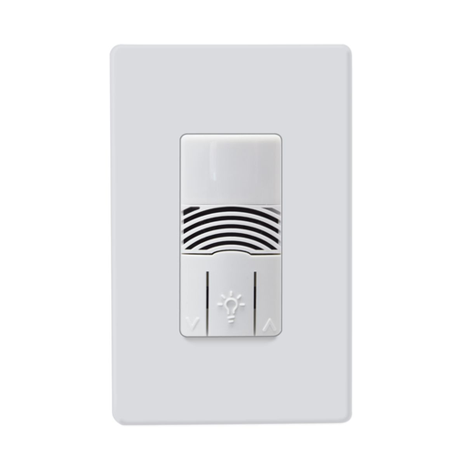 Product image for Greengate OSW-D-010-W Dual Tech 0-10V Wall Switch Sensor, 120/277VAC, White