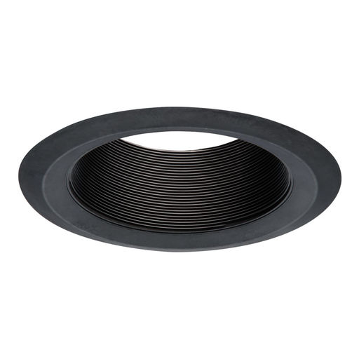 Product image for Halo 6108BKBB 6" Black Plastic Straight-Side Coilex® Baffle, Black Self-Flange Ring