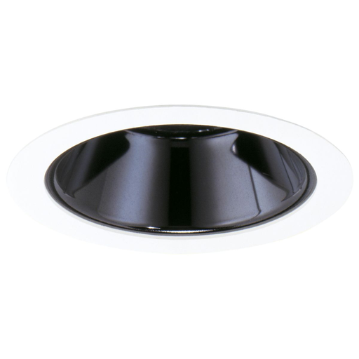 Product image for Halo 1421MB1 4" Trim Reflector White Trim, Specular Black Reflector, MR16