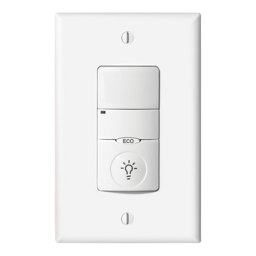 Product image for Greengate VNW-P-1001-MV-W Vacancy PIR Single Level, No Neutral, 120/277V Wall Switch Sensor, White