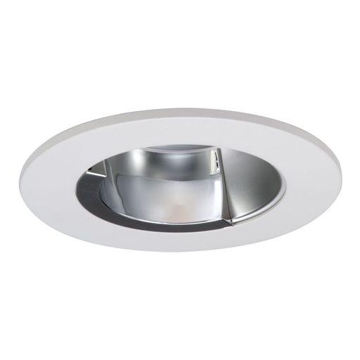 Product image for Halo TL409WW 4" LED Trim, Wall Wash, Semi-Specular Clear Reflector with Specular Wall Wash Optic, Matte White Ring