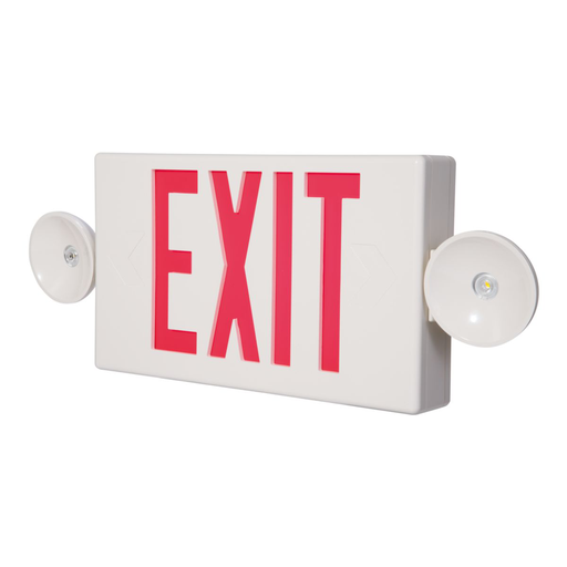 Cooper LPXC25 LED Combo, White Housing, Universal Face, Red Letters, Remote Capacity Product image for Cooper LPXC25 LED Combo, White Housing, Universal Face, Red Letters, Remote Capacity