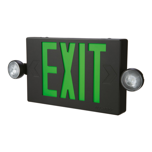 Sure-Lites APC7RBK LED exit emergency combo,red letters,black housing, NiCAD Product image for Sure-Lites APC7RBK LED exit emergency combo,red letters,black housing, NiCAD