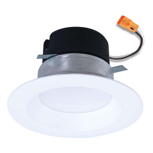 Product image for Halo LTSS4069FS351EWHWR 4-inch LED retrofit module, smooth splay, baffle trim,600 Lumens,90 CRI min, 3000K, 4000K, 5000K selectable CCT,120V,Recyclable, Matte White finish
