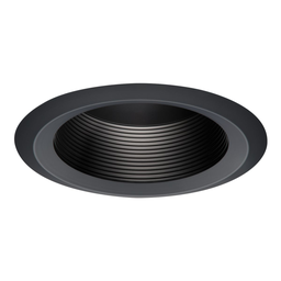 Halo 6125BKBB 6" Full Cone Black Baffle, Black Self-Flange Ring
