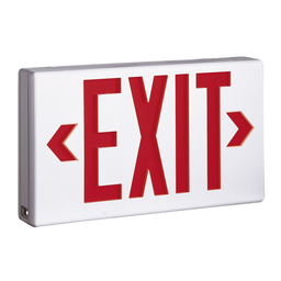 Sure-Lites LPX7 LED Exit Light, Universal Face, Red & Green Letters, Self-Powered, White Housing
