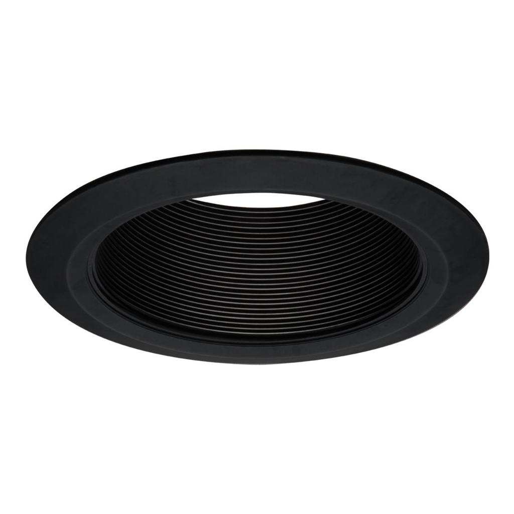 Product image for Halo 5109BKBB 5" Black Plastic Tapered Coilex® Baffle, Black Self-Flange Ring