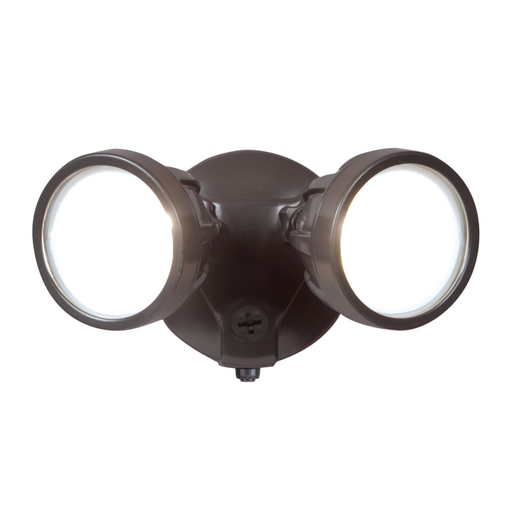 Product image for Halo FTR1740LPC LED Twin Head Floodlight with Photo Control, 1600 Lumens, 5000K CCT, Bronze