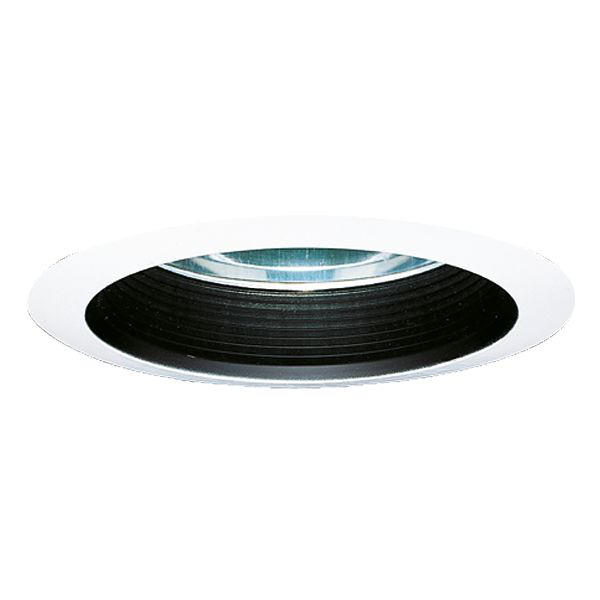 Product image for Halo 406BA 6" Trim Baffle with Reflector Black Baffle with Clear Specular Reflector and Torsion Springs