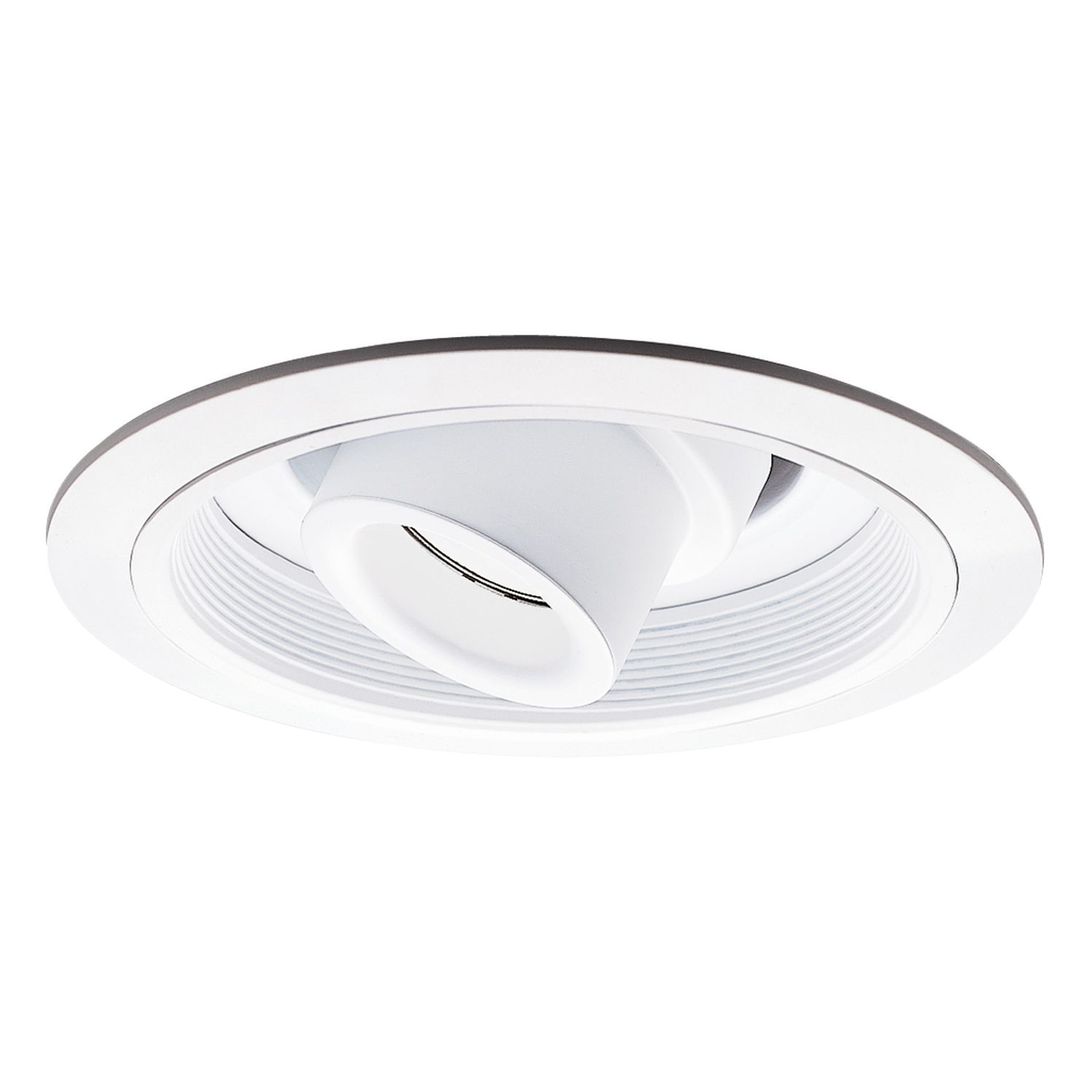 Product image for Halo 1412W 6" Trim Low Voltage Adjustable Spot with Transformer White Trim with White Baffle & 30 Degree Tilt