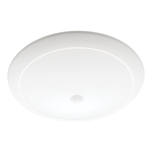 Product image for Halo HLCMS9129301EWH 9-Inch Motion Sensor, LED surface light,1200 lumens,90,3000K,120V,Matte white flange finish