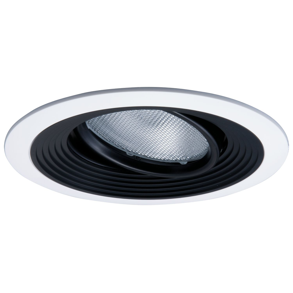 Product image for Halo 376P 6" Trim PAR30 Adjustable with Baffle White Trim Ring, Black Baffle