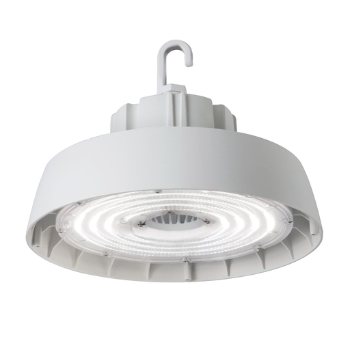 Product image for Metalux UHB-12-UNV-L840-CD-U Metalux LED Round High Bay, 4000K, 120/277V, White, 12000 lumens, 0-10V Dimming, 6ft Cords, Hook and 1/2" threaded hub mounting