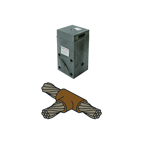 Mold, Horizontal Cable Tap to Horizontal Cable Run, 4/0 AWG (Run & Tap), 150 Weld Metal.