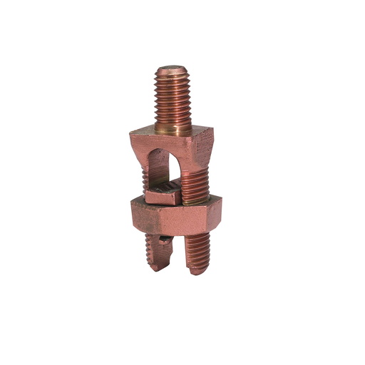 Mechanical Grounding Connector, Cable to Flat, 10-5 AWG (Str) / 10-4 AWG (Sol), 5/16" Stud.