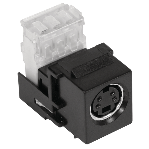 Hubbell Premise Wiring Products, Snap-Fit, S-Video Connector, 110 Block,Black