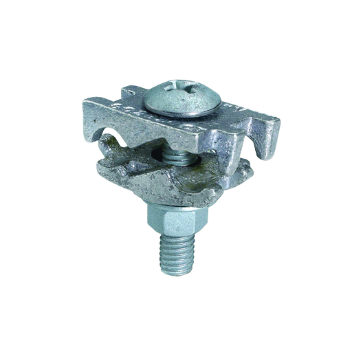 Cast Copper Alloy Cable Tray Ground Clamp, #6 Sol. (.162 Dia.) -1/0 Str. (.372 Dia.), 1.12 in L, 1.45 in W, Tin Plated.