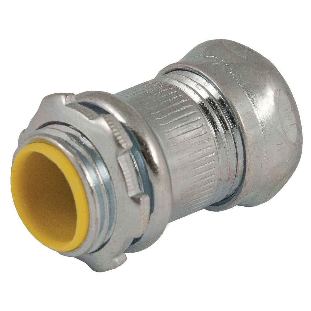 Raco 2912 1/2 Inch Steel Insulated Compression Straight EMT Connector