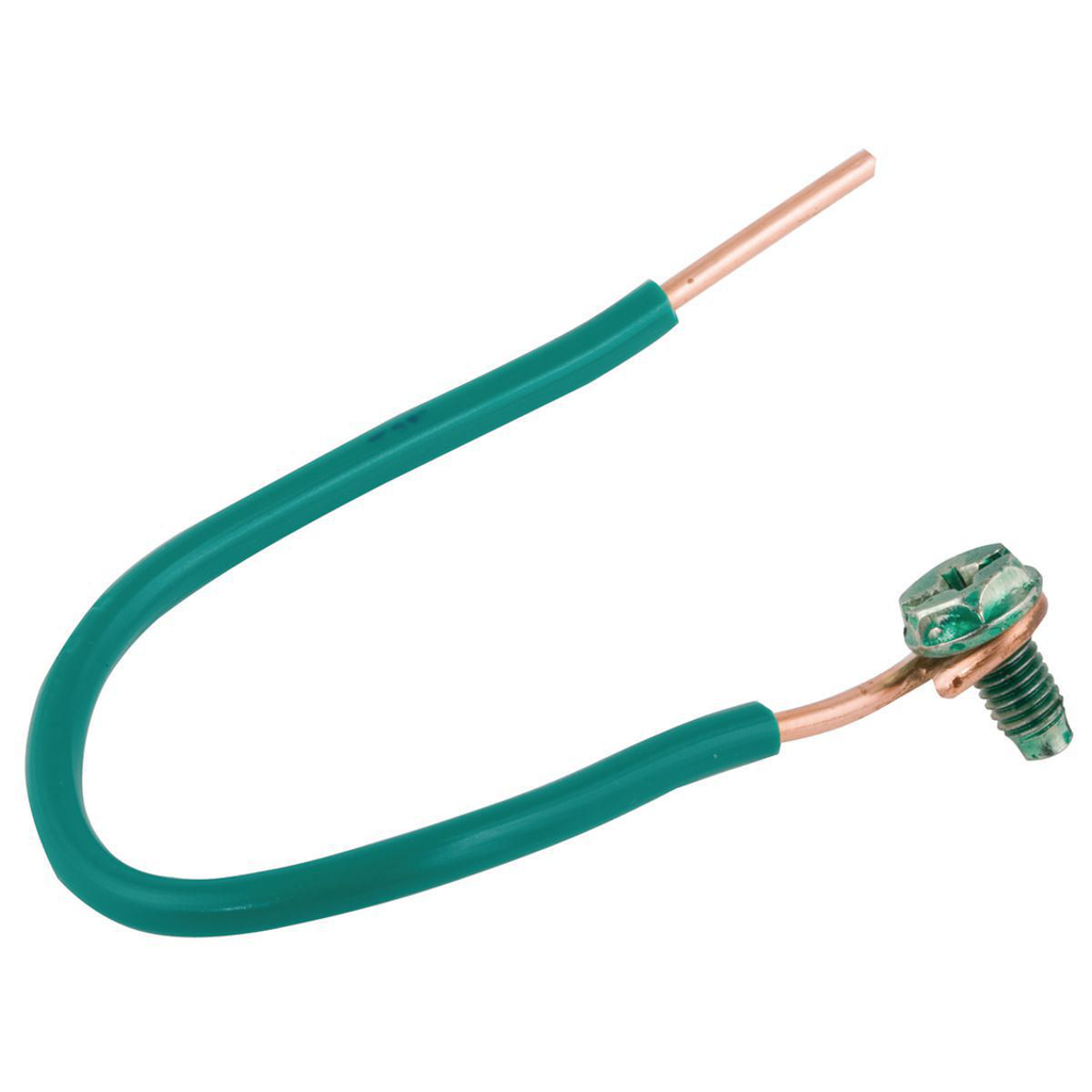 RACO 983 6 Inch 12 AWG Solid Copper Green Grounding Pigtail Cooper