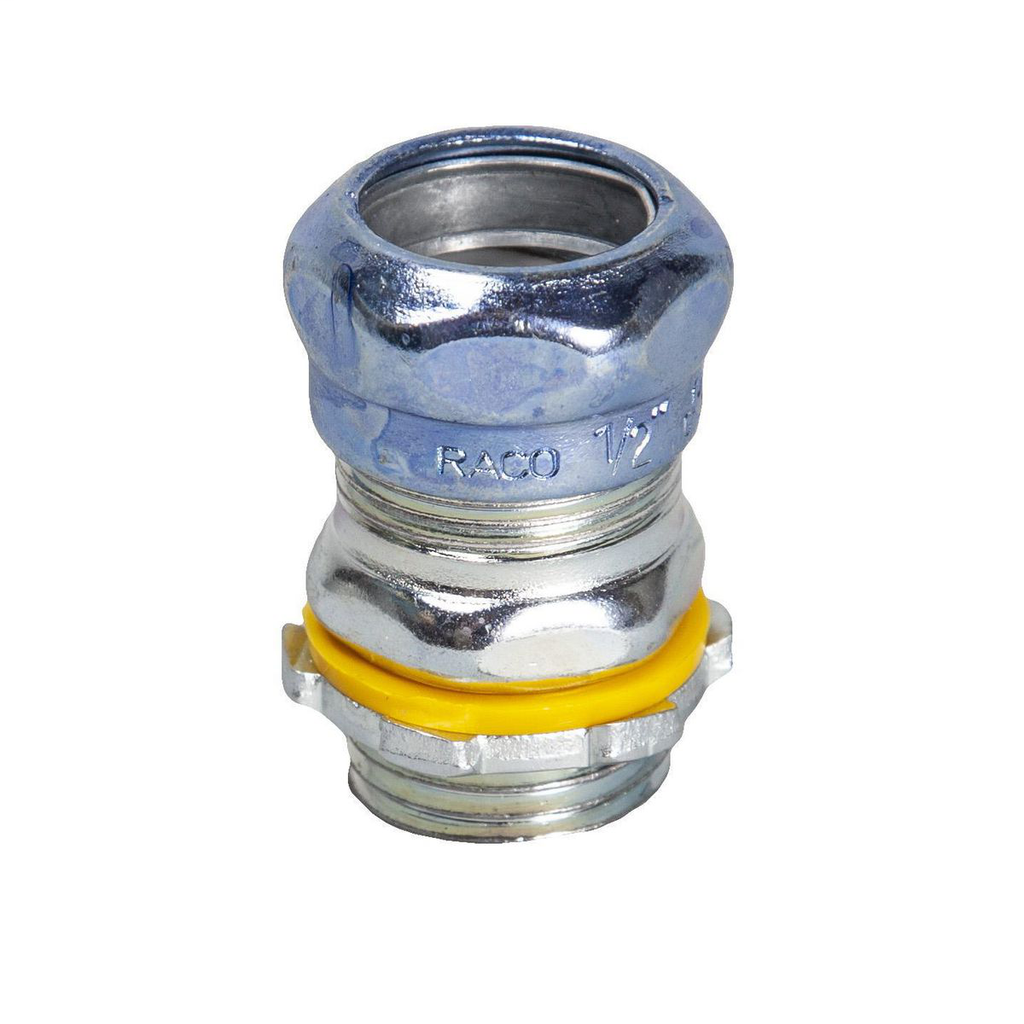 Raco 2902RT 1/2 Inch Steel NonInsulated Raintight Compression Straight