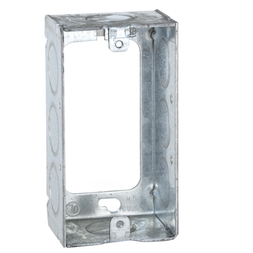 4 in. x 2 in. Handy Box, Welded, 1-1/2 in. Deep, Eight 1/2 in. KO's