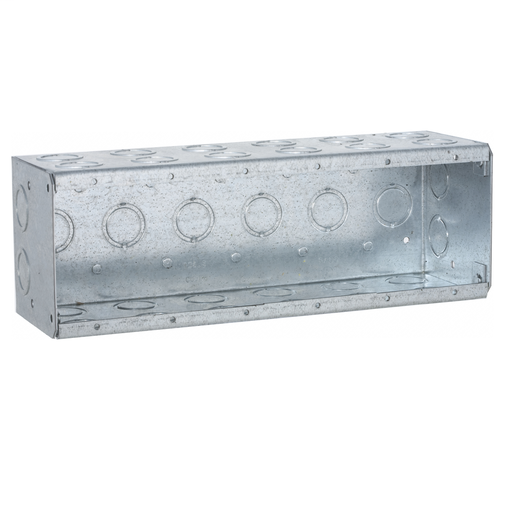 6-Gang Masonry Box, Nongangable, 3-1/2 in. Deep, Forty-Six Concentric KO's