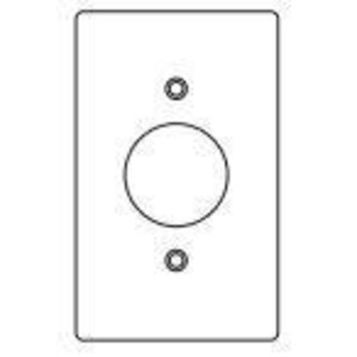 FS/FD SERIES FITTINGS - DEVICE BOX COVERS - SINGLE GANG WITHOUT COATING- 1-13/32 IN OPENING ROUND RECEPTACLE