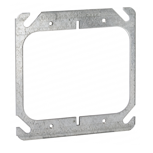 4 in. Square Cover, 2-Device, Flat