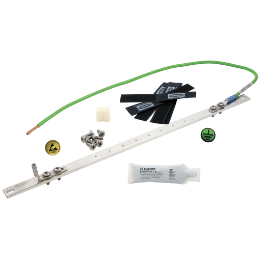 Grounding and Bonding, Rail GroundingKit, 19", Copper, ESD, PT, PENE
