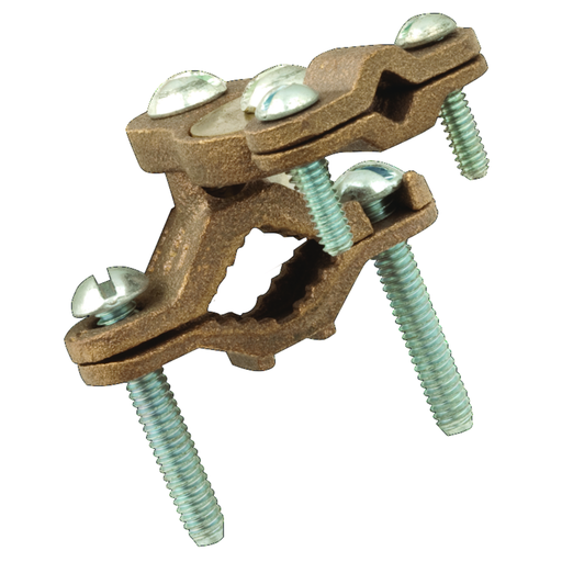 0.5 in to 1 in Ground Clamp for Bare Armored Ground Wires, Bronze Alloy