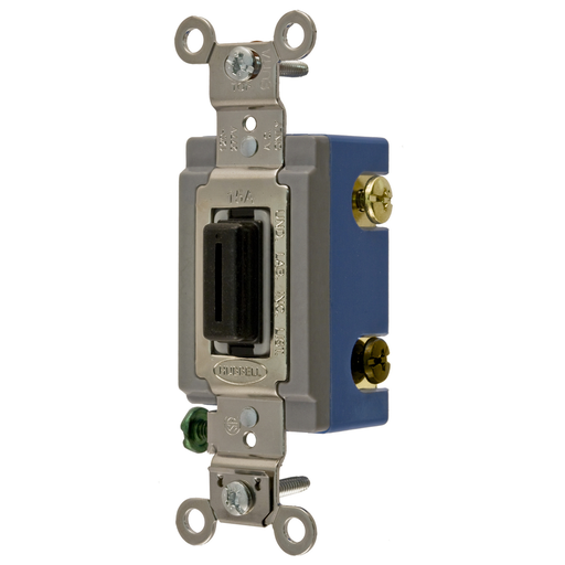 Switches and Lighting Controls,Extra Heavy Duty Industrial Grade, Locking Toggle Switches, General Purpose AC, Four Way, 15A 120/277V AC, Back and Side Wired, Black Key Guide