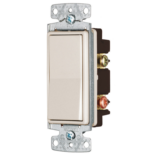 TradeSelect, Switches and Lighting Control, Rocker, Double Pole, 15A 120/277V AC, Light Almond