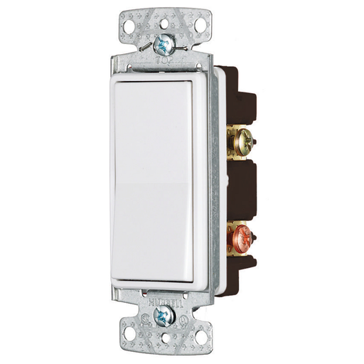 TradeSelect, Switches and Lighting Controls, Decorator Switch, Residential Grade, Rocker Switch, General Purpose AC, Double Pole, 15A 120/277V AC, Push Back and Side Wired