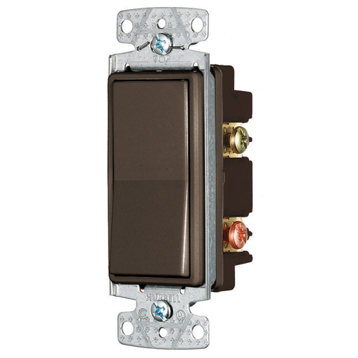 TradeSelect, Switches and Lighting Control, Rocker, Double Pole, 15A 120/277V AC, Brown