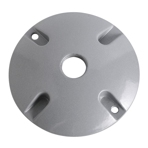 Product image for TayMac Corp LV310S 1-Hole Gray Die-Cast Metal Powder Coated Round Lampholder Cover