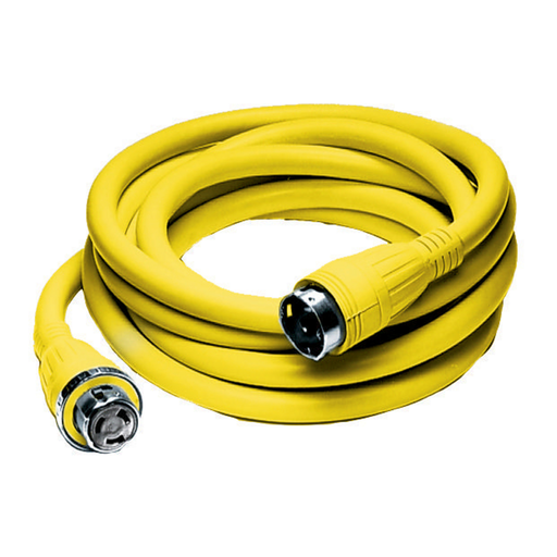 Locking Devices, Twist-Lock®, Marine Grade, Ship to Shore Cableset, 50A 125/250V, 3-Pole 4-Wire Grounding, Non-NEMA, Yellow