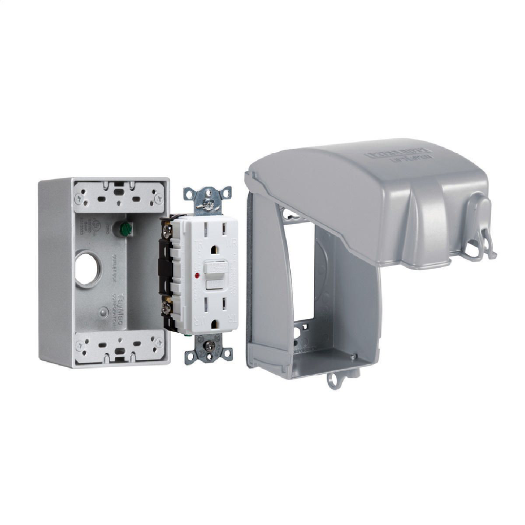 TayMac Corp MKG4280S 1Gang Gray DieCast Metal Vertical Mount Low