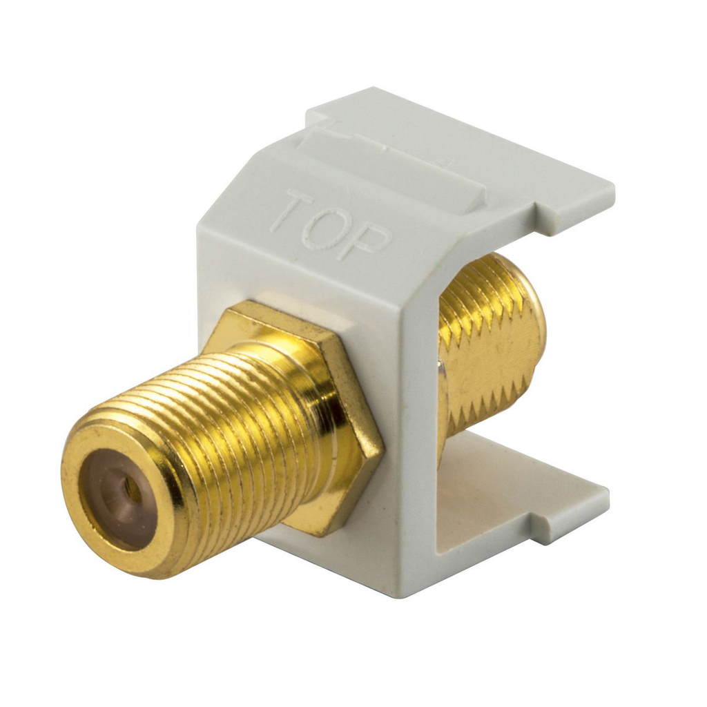 Hubbell Wiring Devices SFFGOW Office White Gold FType Audio/Video