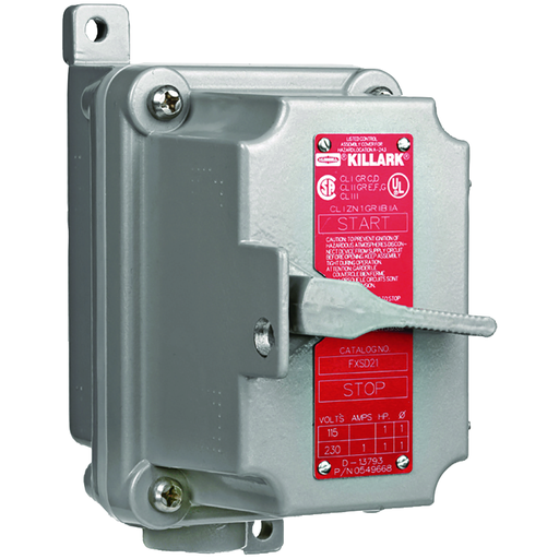 FXS Series - Aluminum Dead-End 1-Pole Tumbler Switch Unit - Factory Sealed - Hub Size 3/4 Inch - 20A