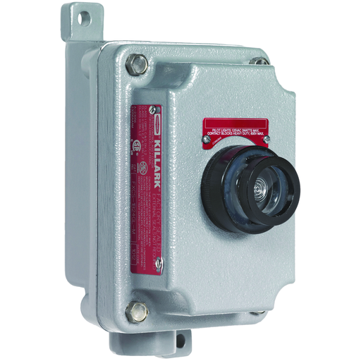 FXCS Series - Seal-XM - Aluminum Dead-End 120V Pilot Light Control Station -Factory Sealed - Red Lens With Nameplate To Be Specified - Hub Size 1/2Inch