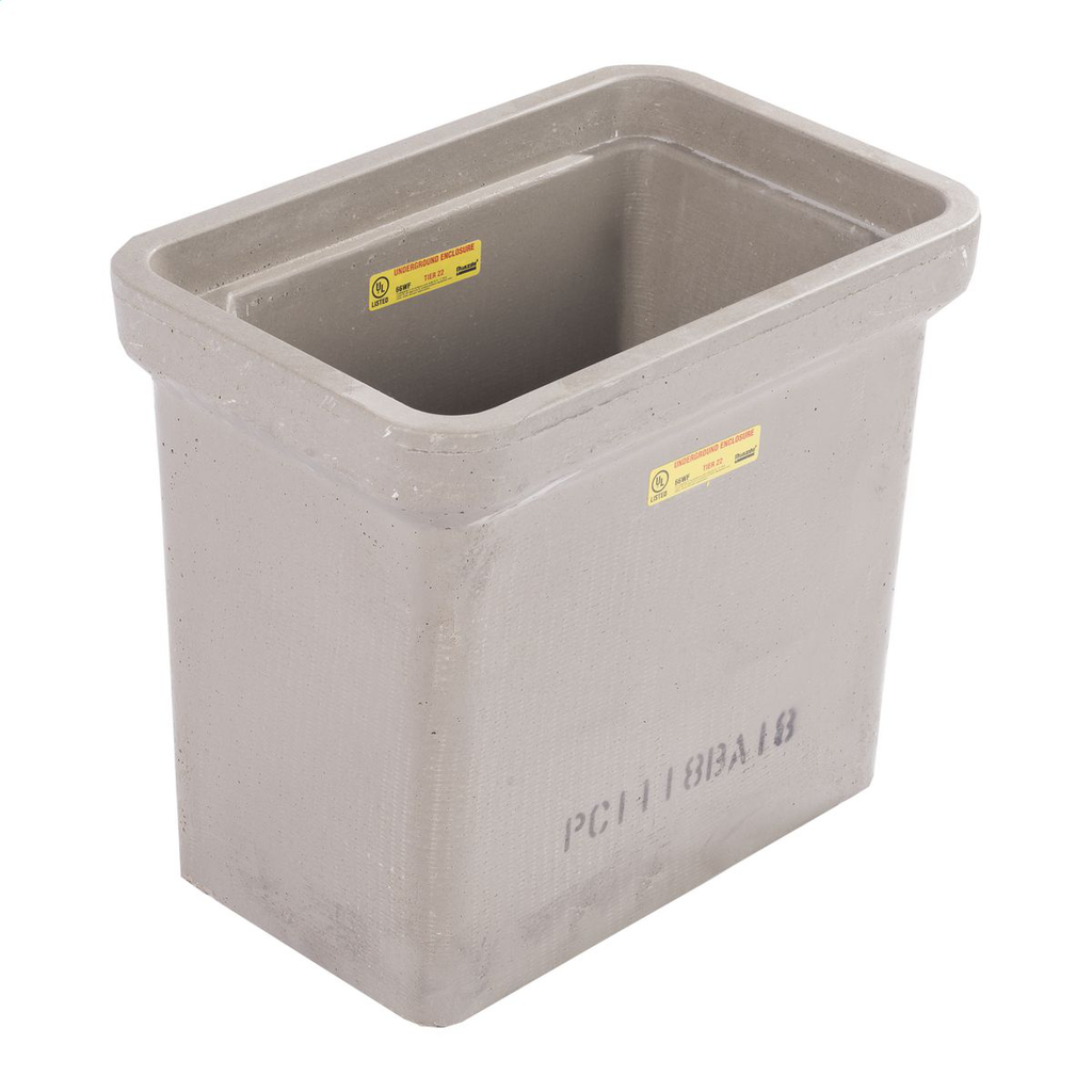 Quazite PG1118BA12 11 x 18 x 12 Inch Gray Polymer Concrete 22Tier